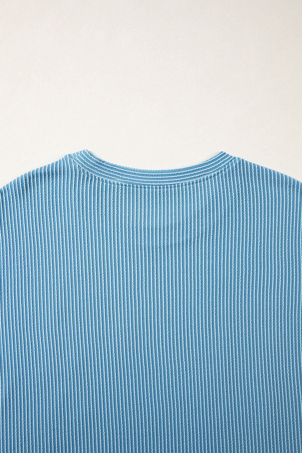White USA Graphic Half Sleeve Loose Ribbed Top