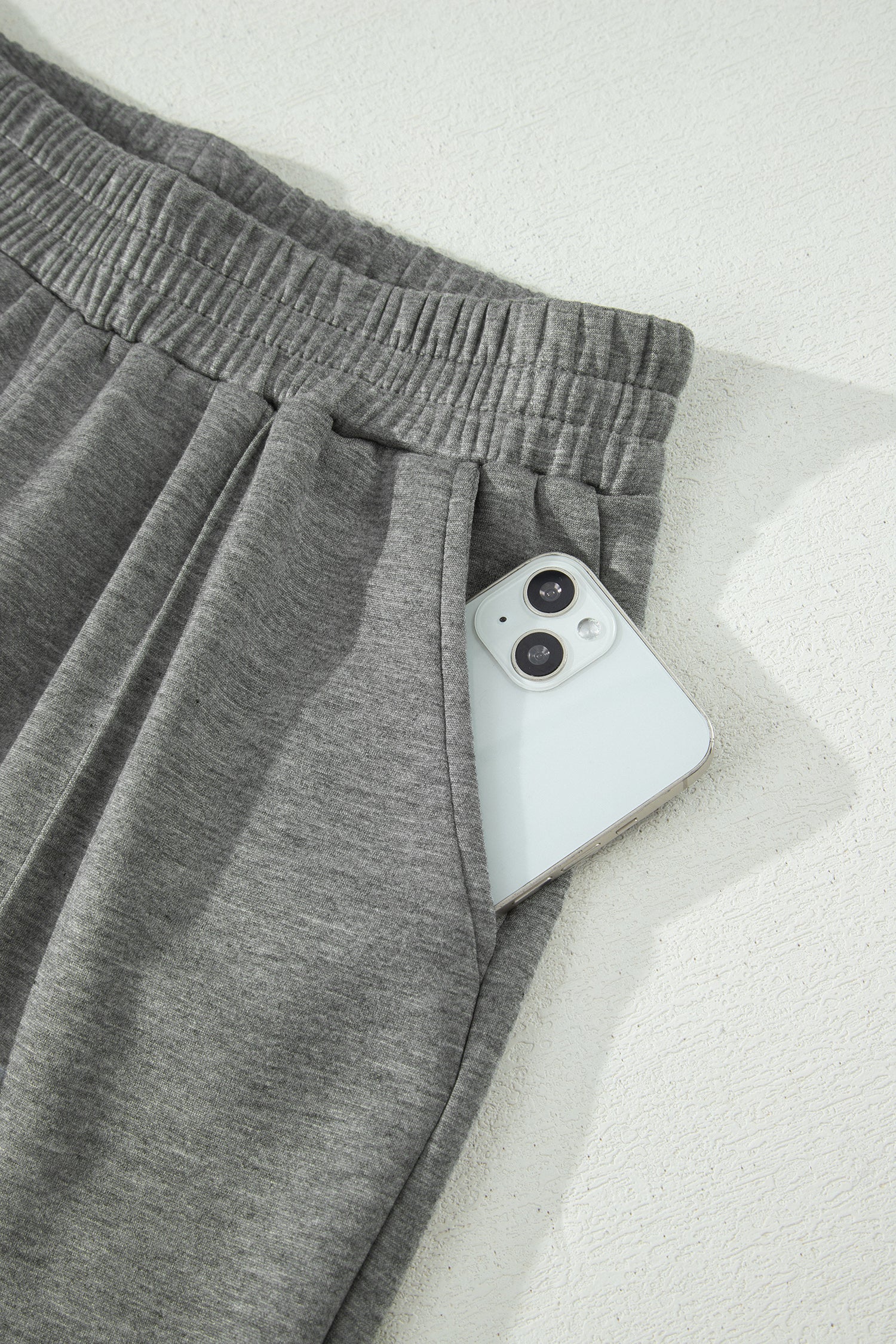 Light Grey Half Zip Polo Tee Casual Pant Set