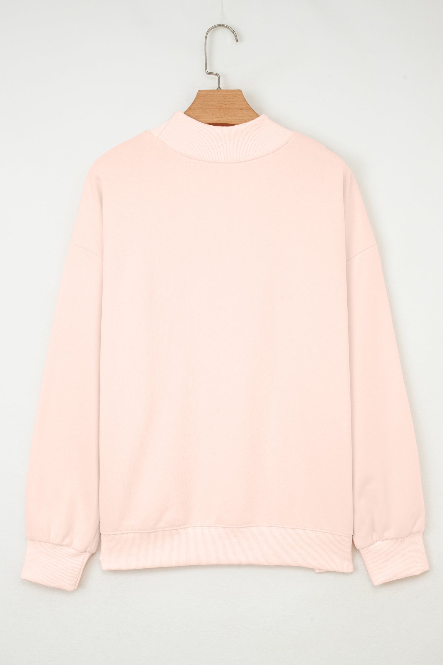 Apricot Pink Bubble Gum Bunny Chenille Patch Sweatshirt