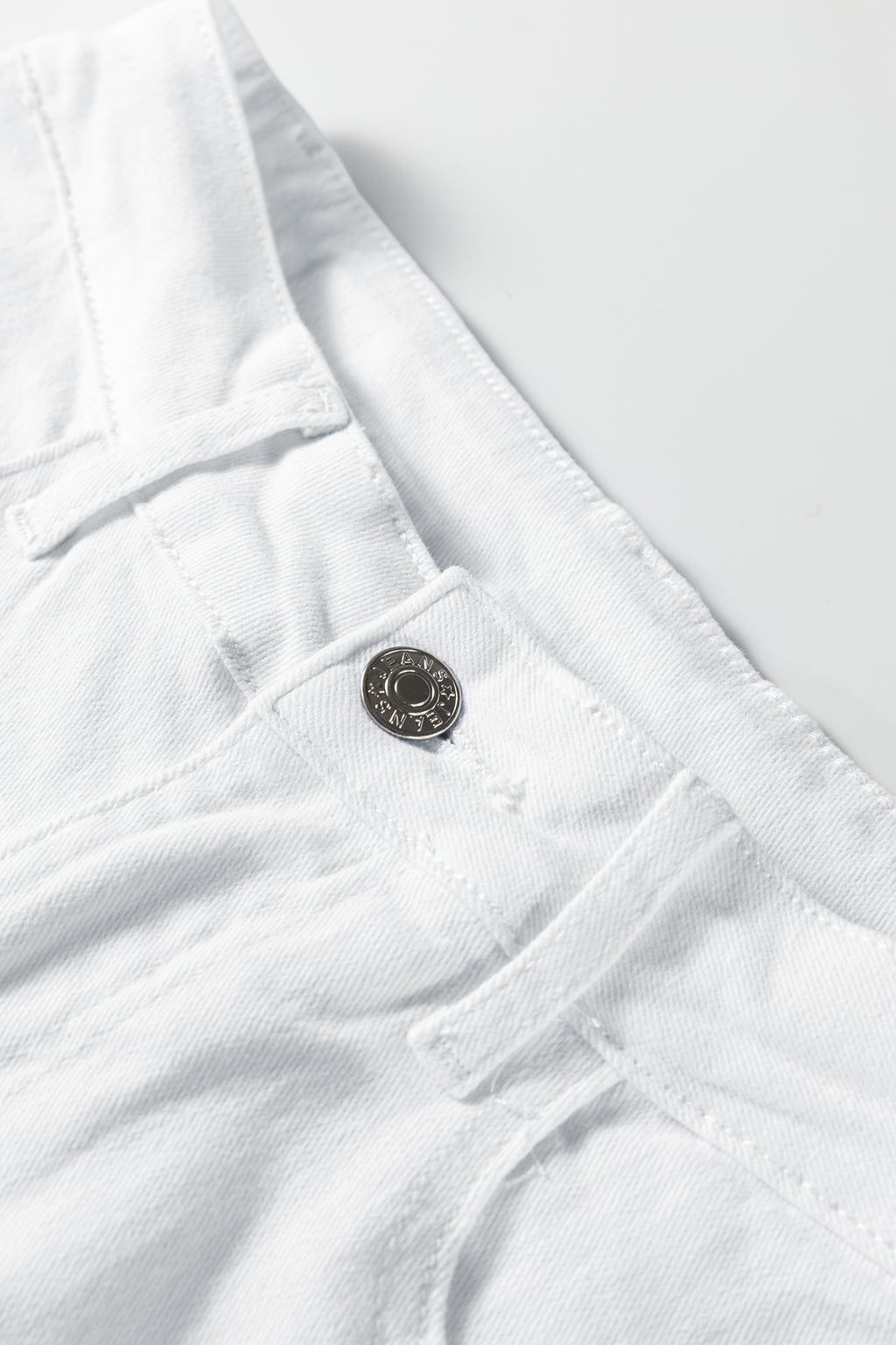 White Bow Knot Side Detail Straight Leg Loose Jeans