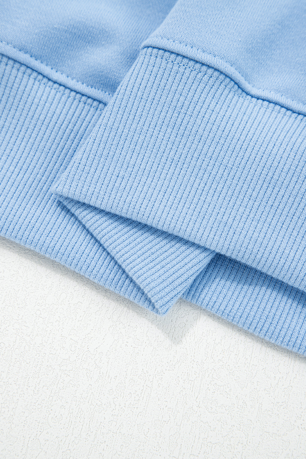 Beau Blue Floral Patchwork Drop Shoulder Pullover and Sweatpants Lounge Set