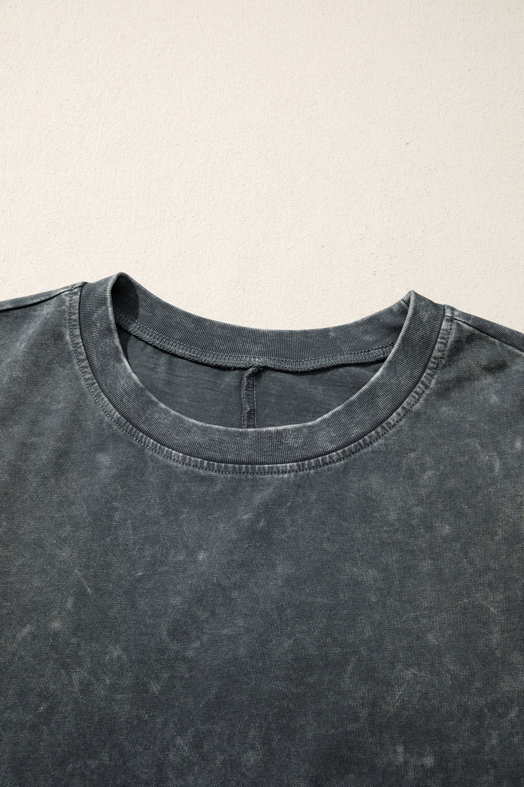 Mint Green Solid Color Cotton Mineral Washed Oversize Tee