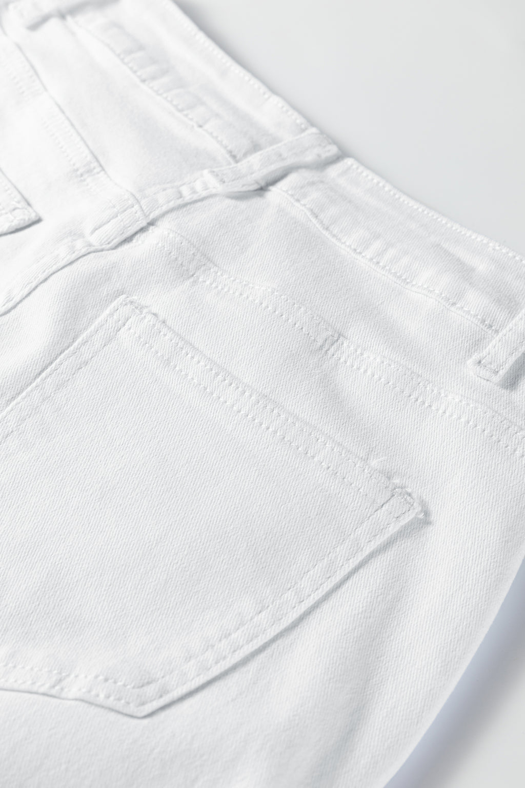 White Bow Knot Side Detail Straight Leg Loose Jeans