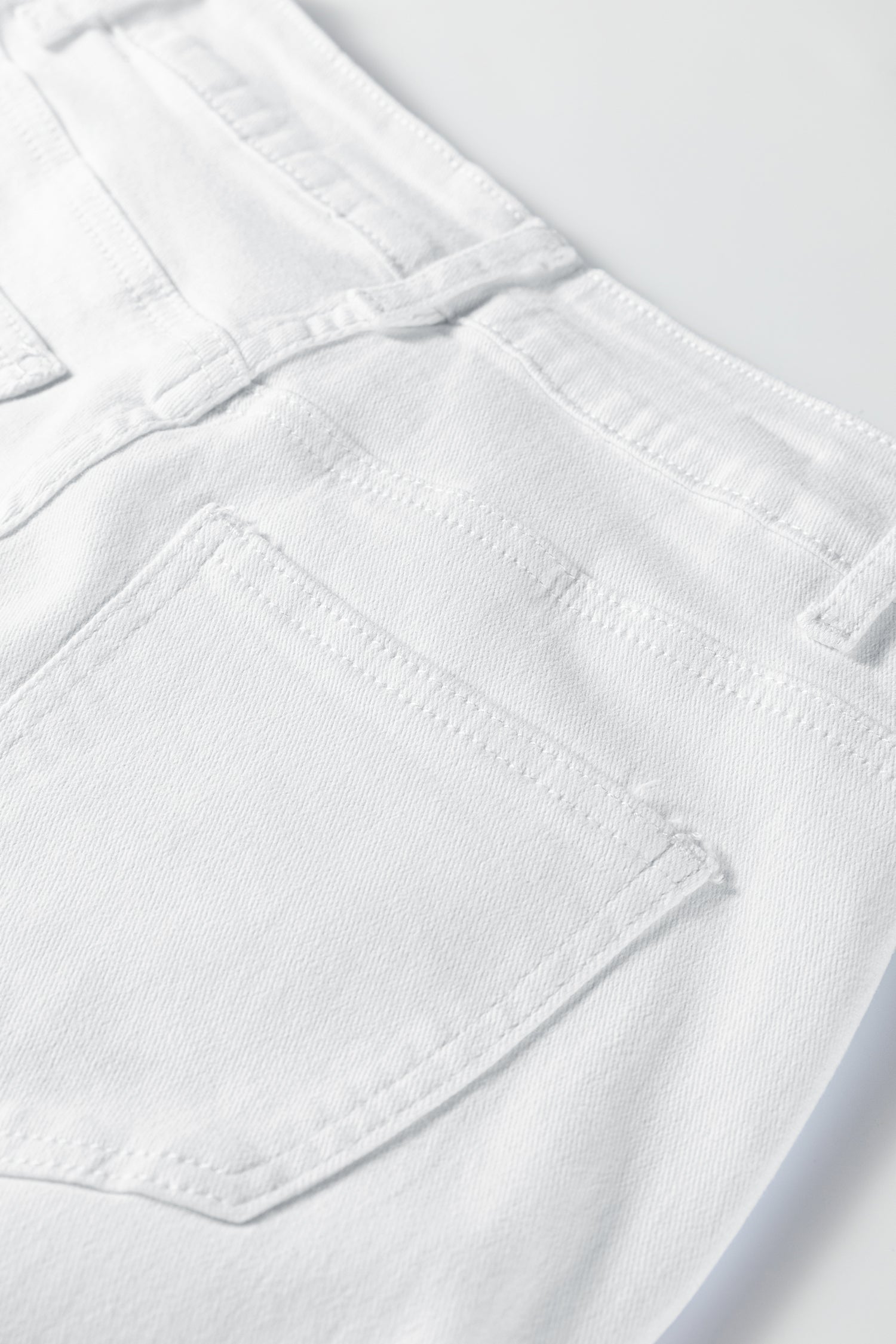 White Bow Knot Side Detail Straight Leg Loose Jeans