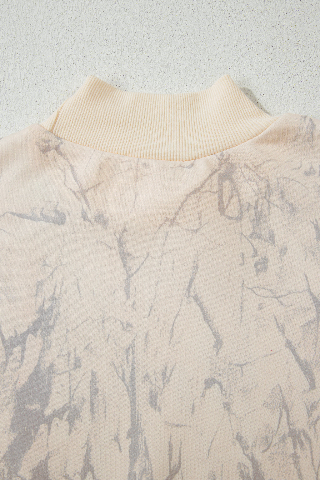 Khaki Camo Mock Neck Baggy Sweatshirt