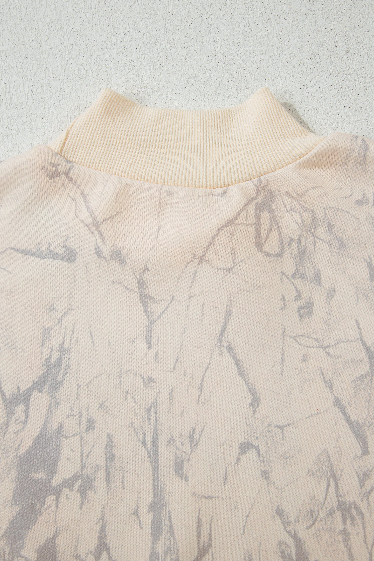 Khaki Camo Mock Neck Baggy Sweatshirt
