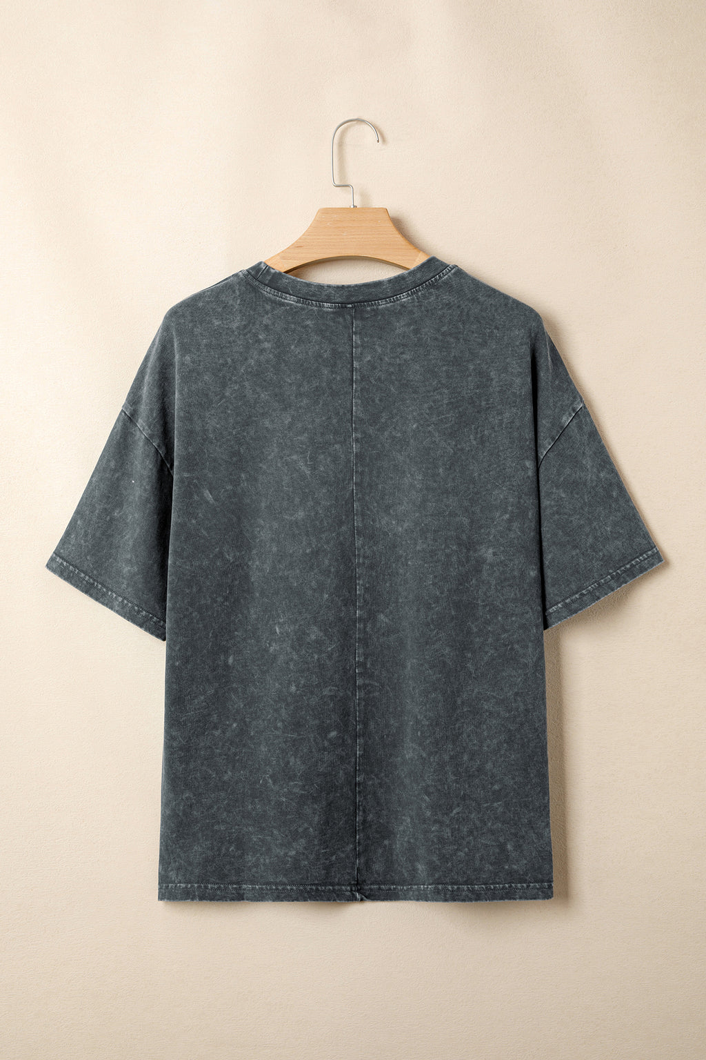 Mint Green Solid Color Cotton Mineral Washed Oversize Tee