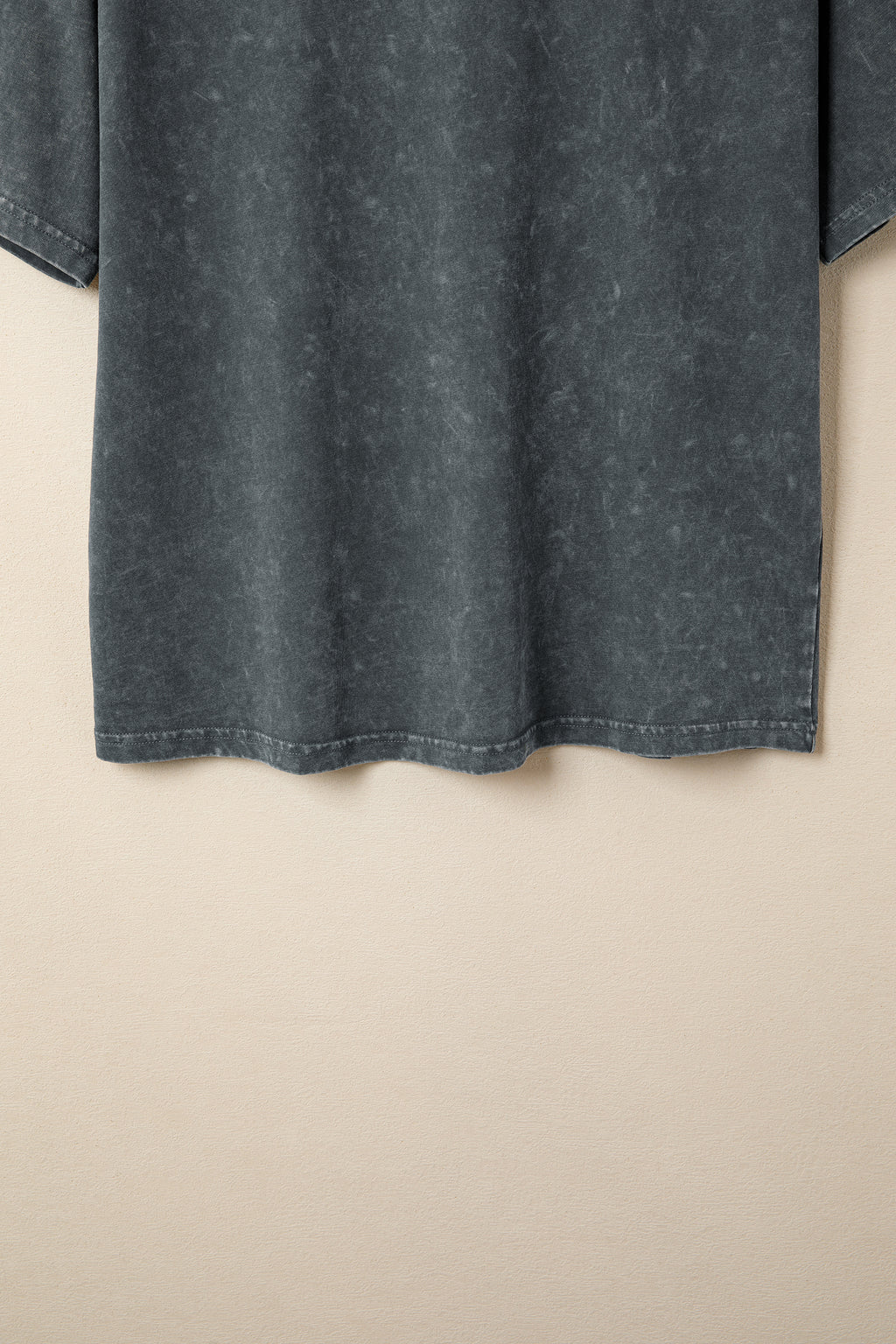 Mint Green Solid Color Cotton Mineral Washed Oversize Tee