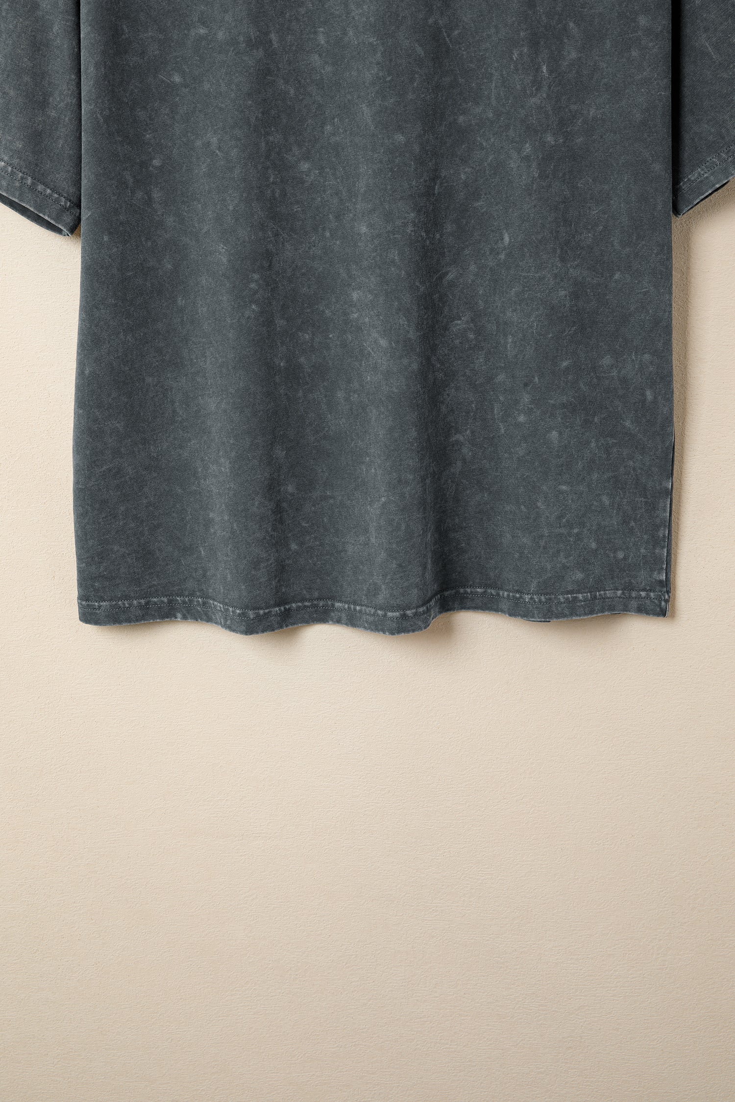 Mint Green Solid Color Cotton Mineral Washed Oversize Tee