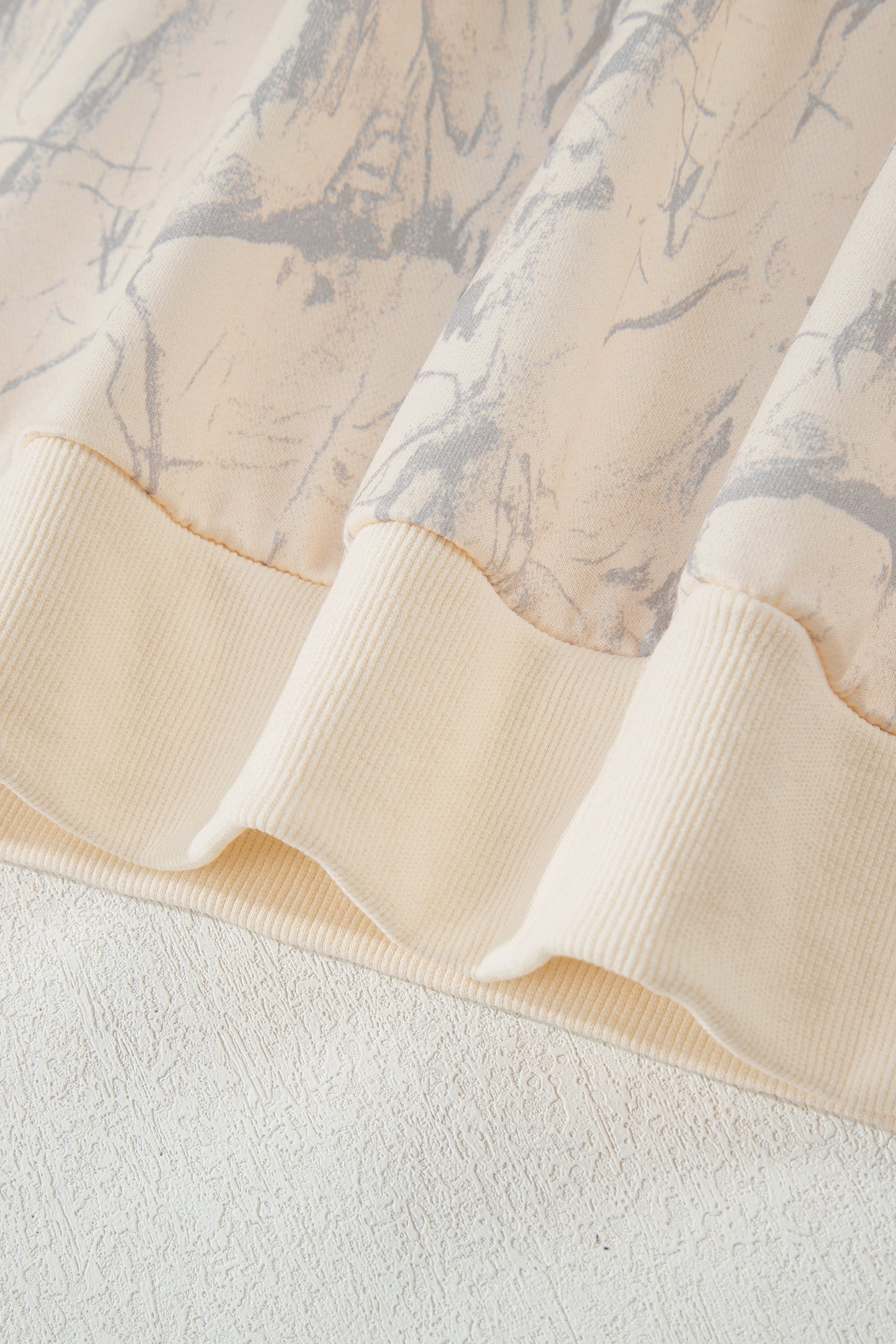 Khaki Camo Mock Neck Baggy Sweatshirt