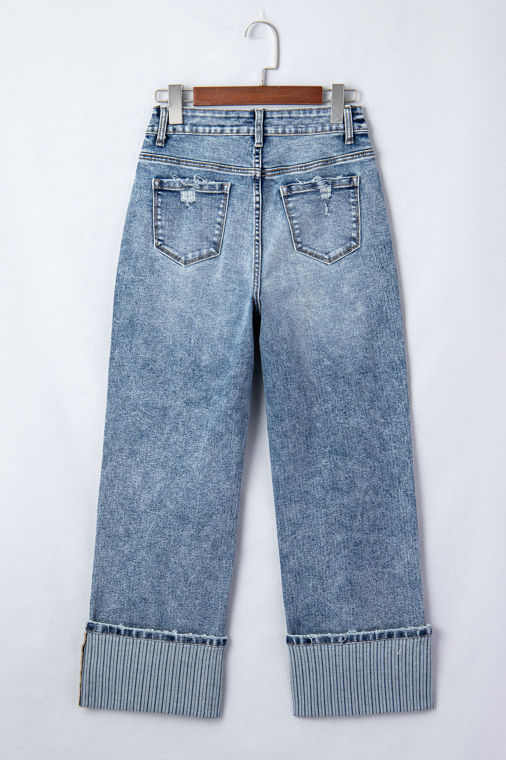 Ashleigh Blue Cuffed Straight Loose Jeans