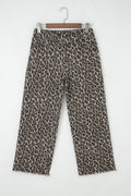Yellow Leopard Straight Loose Leg Jeans